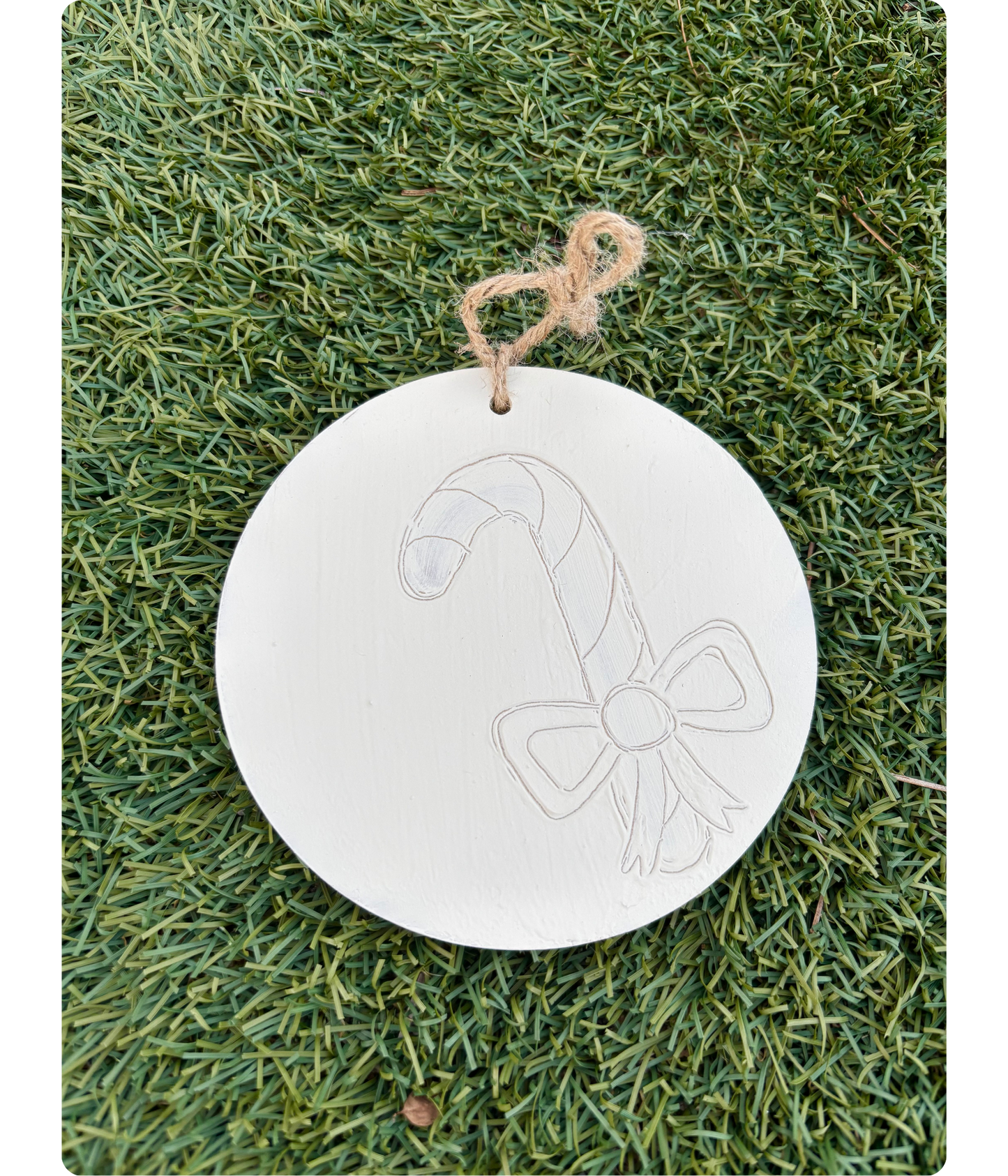 DIY 6" Candy Cane Bow Ornament