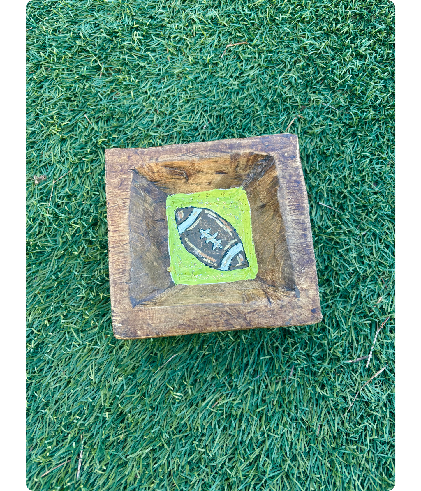 Football Petite Square Dough Bowl