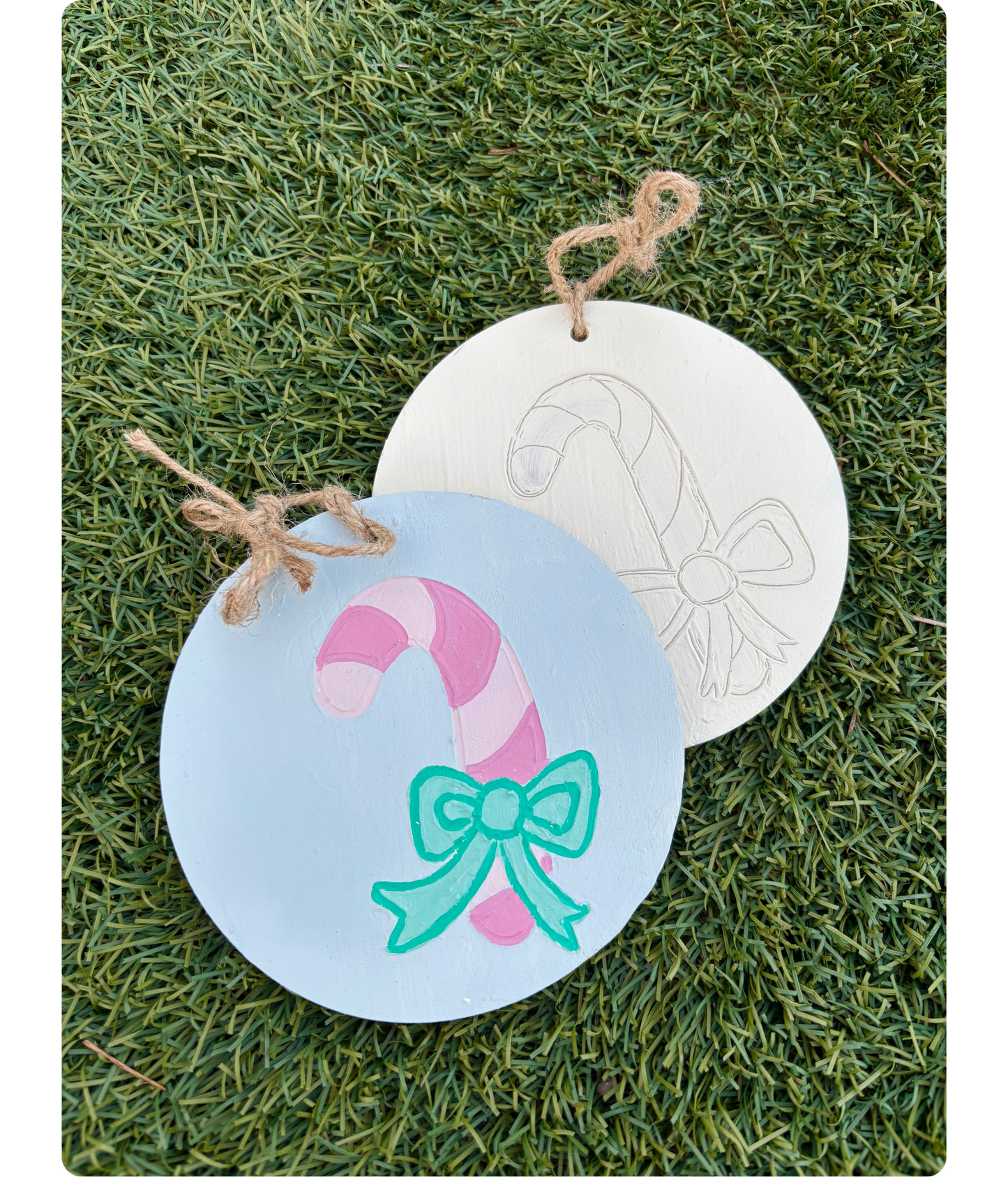 DIY 6" Candy Cane Bow Ornament