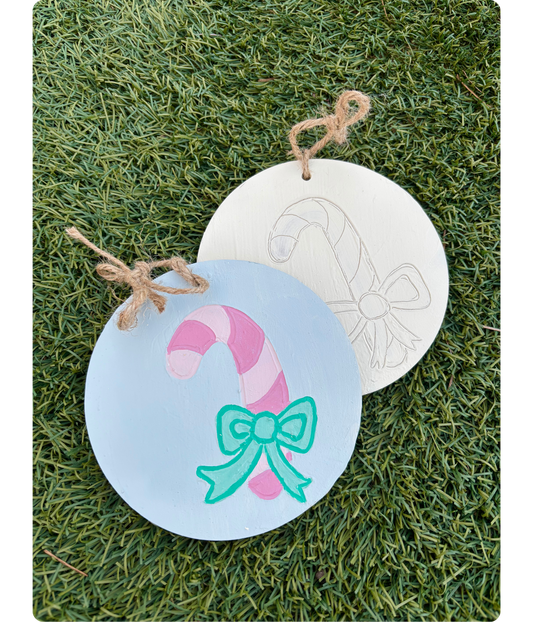 DIY 6" Candy Cane Bow Ornament