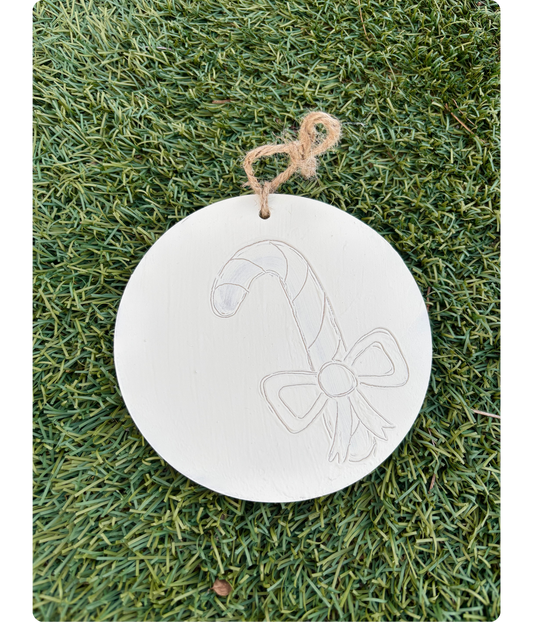 DIY 6" Candy Cane Bow Ornament