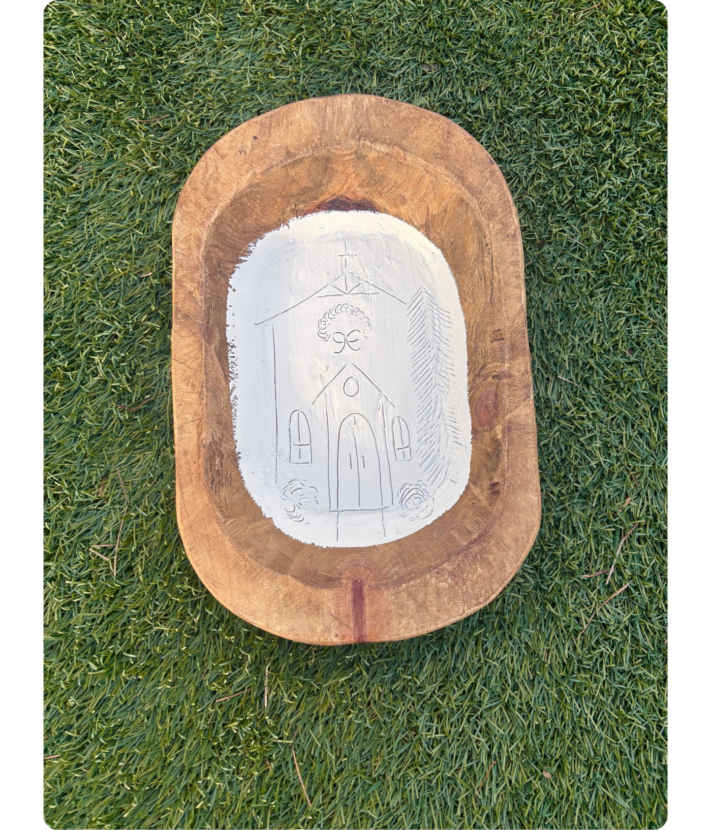 Christmas Barn Large Dough Bowl