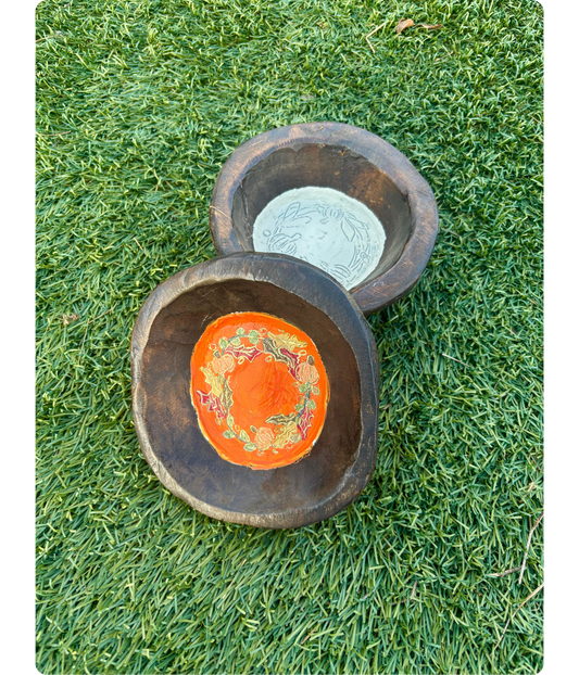 Fall Wreath Petite Round Dough Bowl