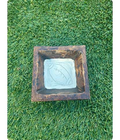Football Petite Square Dough Bowl