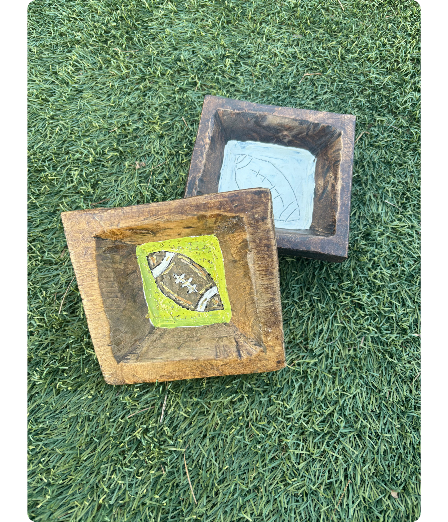 Football Petite Square Dough Bowl