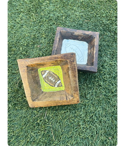 Football Petite Square Dough Bowl