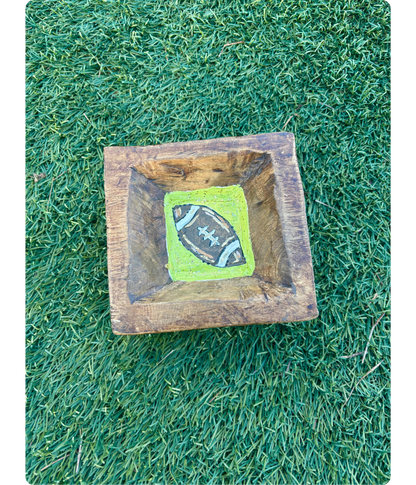 Football Petite Square Dough Bowl