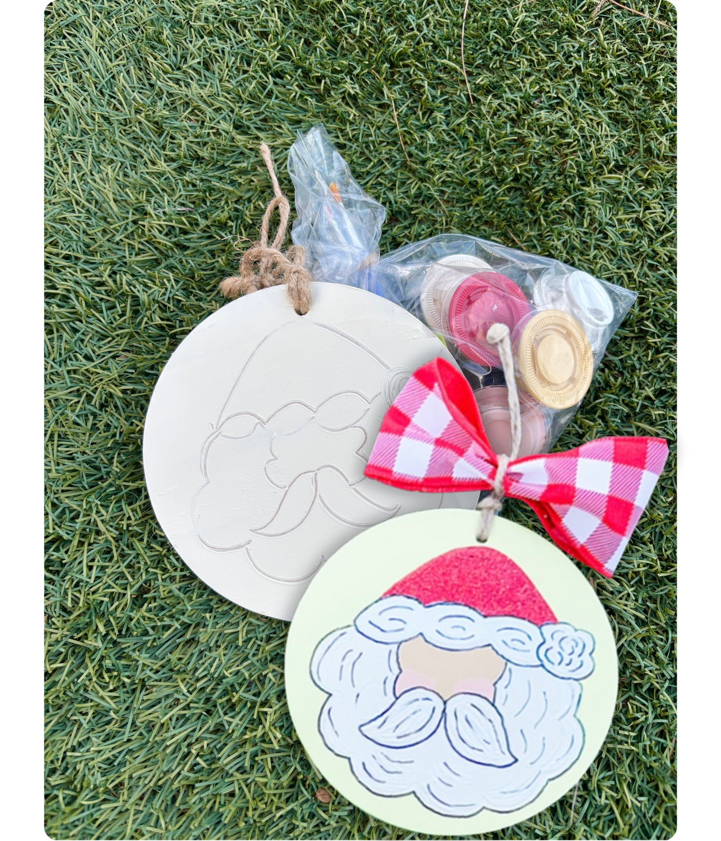 DIY 6" Santa Ornament