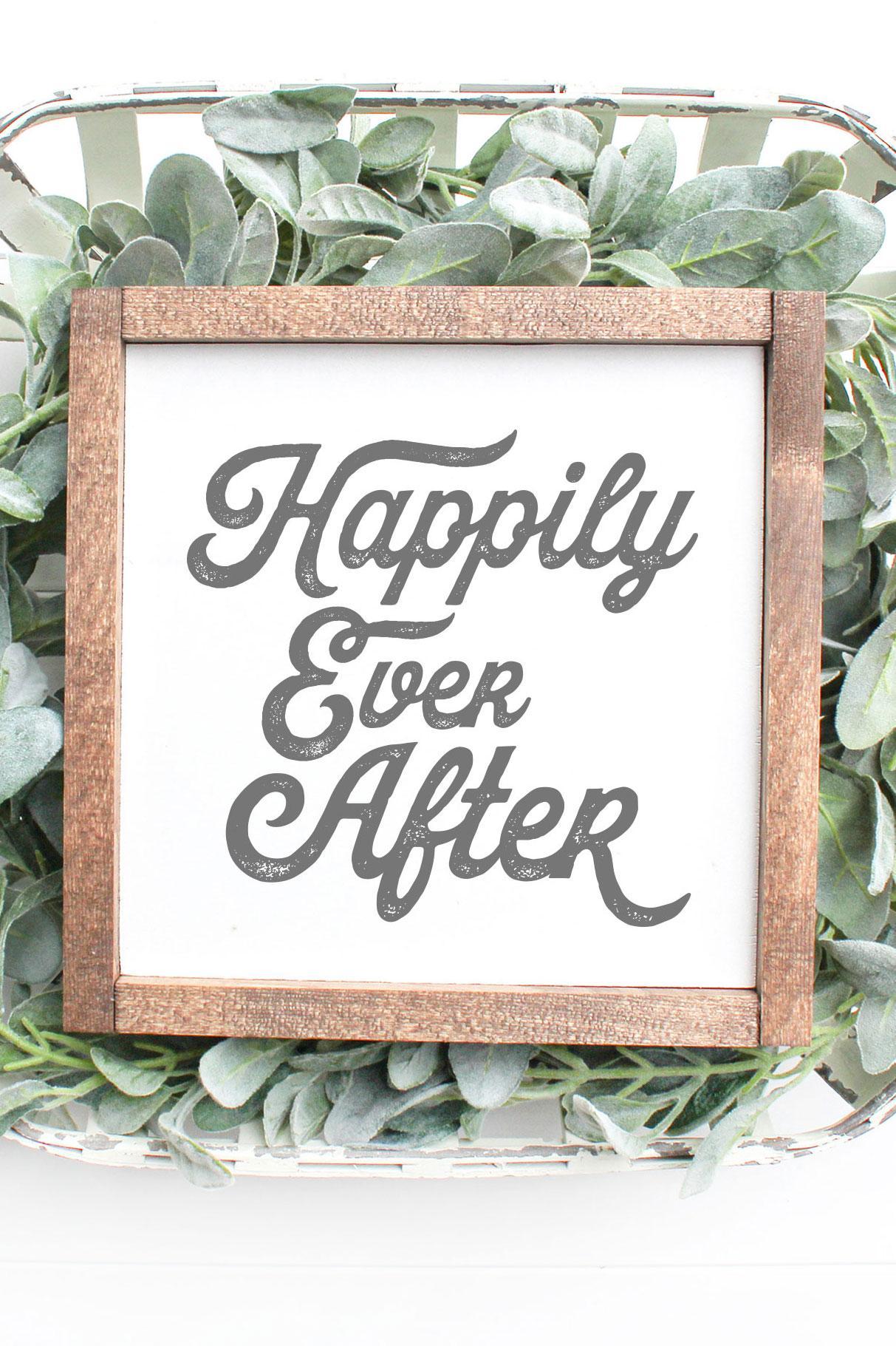 Farmhouse Wedding Collection- Happily Ever After 8x8 Sign