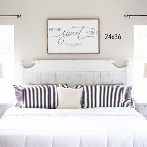 Custom  Sign | Home Sweet Home | Family Name Sign
