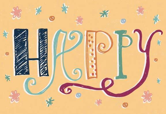 6x8" Market Sign- HAPPY