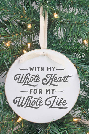 Farmhouse Wedding Collection- 6x6" Wood Ornament