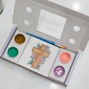DIY Block Mini/ FLORAL PEACE SIGN