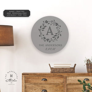 Custom Round Sign | Floral Anderson