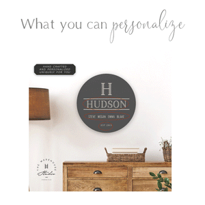 Round Custom Sign | Azote Collection