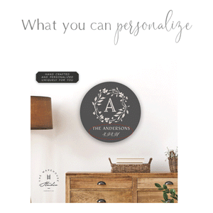 Custom Round Sign | Floral Anderson