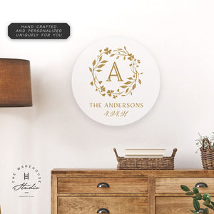 Custom Round Sign | Floral Anderson