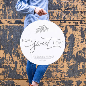 Home Sweet Home Sign | Custom Wood Signs | Custom Wood Name Signs