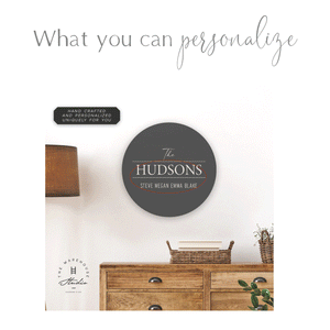 Custom Round Sign | Hudson Simple