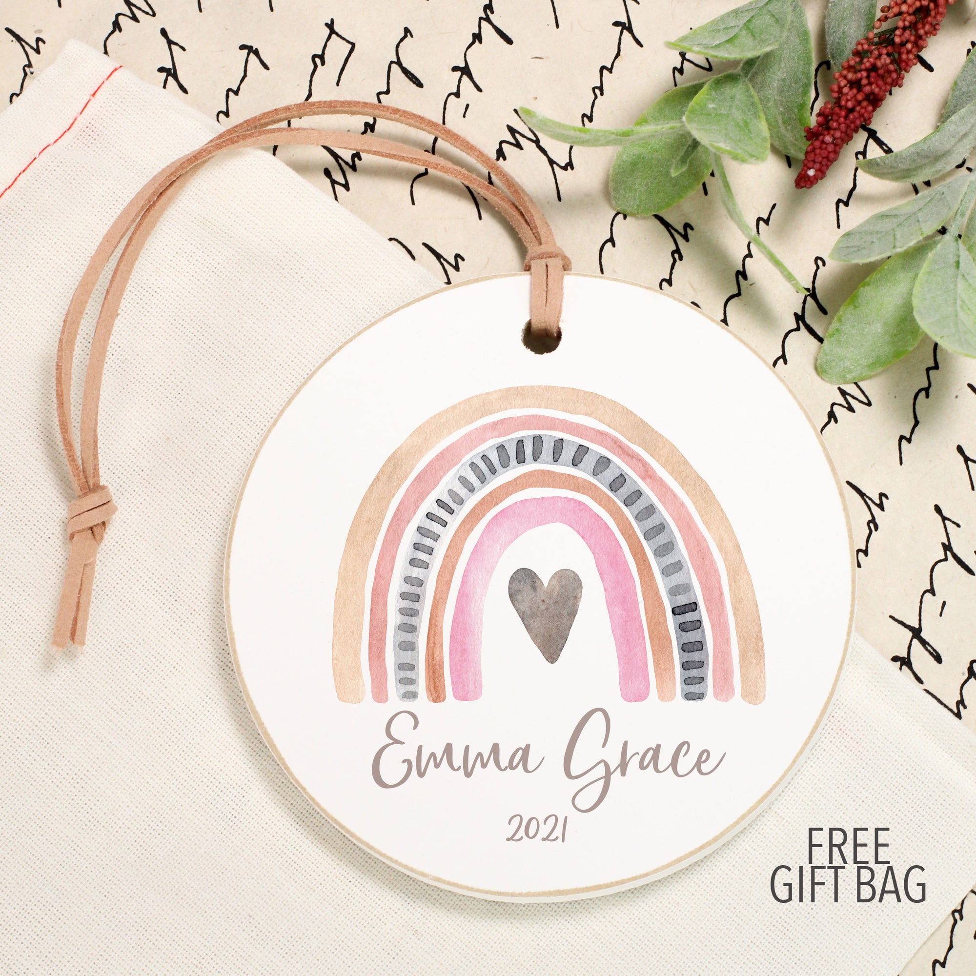 Boho Rainbow Ornament