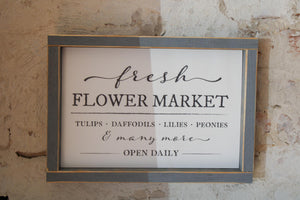 Flower Market Collection- Fresh Flower Market Sign